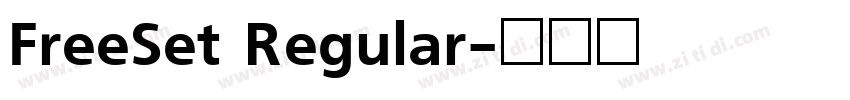 FreeSet Regular字体转换
